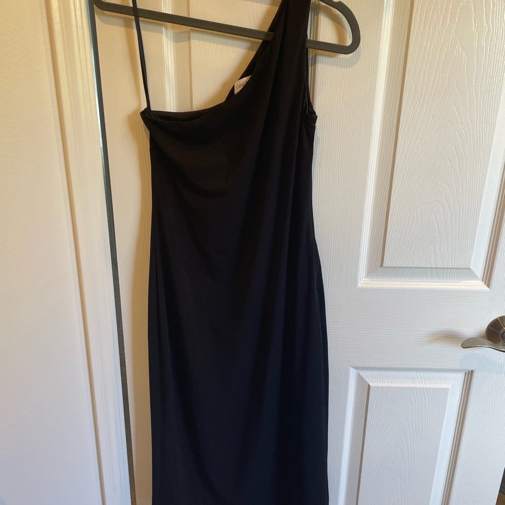 Calvin Klein Mid length one shoulder cocktail dress